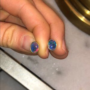 14k gold opal earrings
